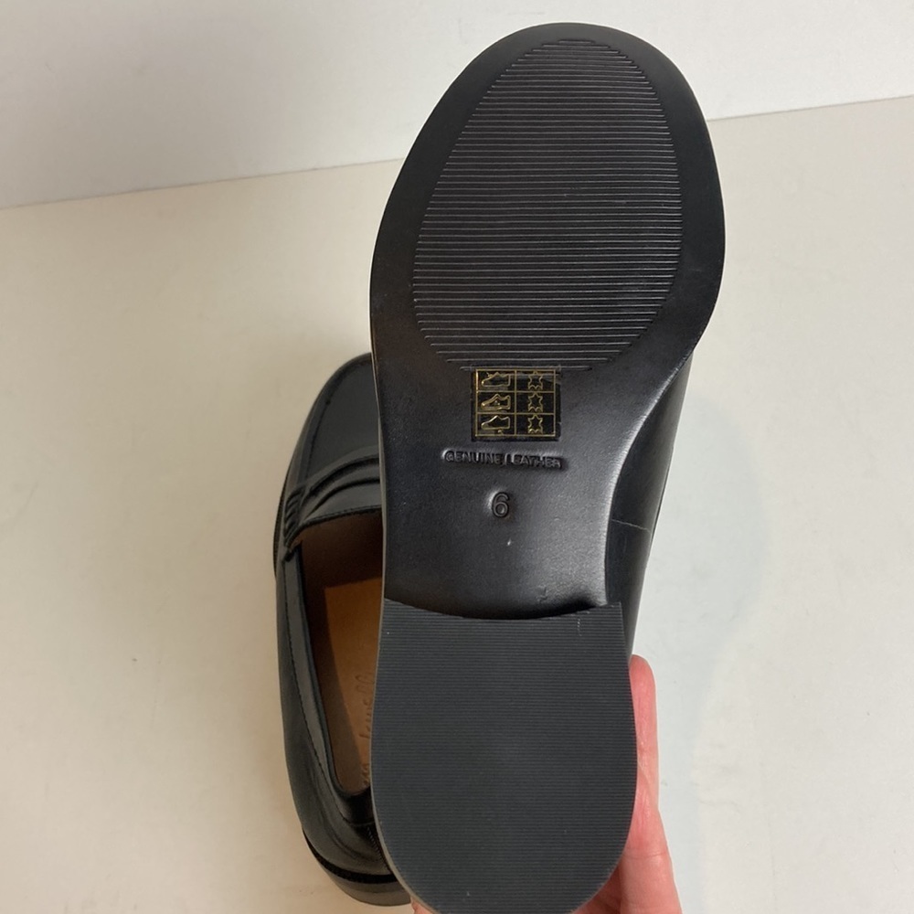 Madewell Elinor Black Leather Loafer Women’s Sz 6 NWOB Preppy Dark Academia - Picture 12 of 15